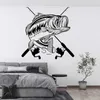 Other Decorative Stickers Fishing Wall Sticker Fishing Rod River Fishing Lovers Lifestyle Adventure Hunting Home Holiday House Decoration Vinyl Wall Decal x0712