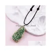 Pendant Necklaces Natural Coral Pendants Irregar Sea Stone Necklace Adjustable Chain Men Women Jewelry Gift Drop Delivery Dhtai