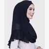 Ethnische Kleidung 180 70 cm Damen Islamischer Maxi Crinkle Cloud Chiffon Hijab Schal Einfarbiger Schal Muslimischer Langer Turban Stola Wrap Jilbab Kopftuch