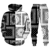 Survêtements pour hommes Vintage Paisley Graphic Hoodie / Set Marque Fashion Cashew Flower Print SweatshirtsTrousers Suit Couple Sportswear Survêtement