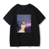 T-shirty męskie T-shirt „Peeping Duck” 2023 to uniseks Y2K z okrągłym dekoltem i nadrukiem, gotycki hip-hopowy punkowy, swobodna, luźna góra Street Street.