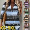 Chemisiers pour femmes Chemises 2023 Printemps Tous les jours Rue Tendance Blouse Automne Femmes Rétro Lâche Taille À Manches Longues Sexy Col En V Nouveau Design Impression Bouton Chemise L230712