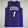 Vince Carter Raptores Maillot de basket-ball Torontos Tracy Mcgrady Maillots Violet Blanc Noir Taille S-XXL