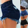 Robe femmes été Denim Shorts déchiré trou gland jean Shorts dames taille haute moulante courte