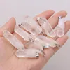 Charms Natural Semi-precious Stone Clear Quartz Pendant 8x40-10x45mm For DIY Jewelry Making Necklace Earrings Gift