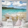 Tapestries Tapestry Wall Background Beautiful Landscape Living Room The Blue Sea Beach Bedroom Decoration Hanging Cloth R230710