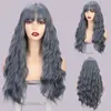 Synthetic Wigs I's A Wig Water Wave Long Red Cosplay With Bangs For Women Pink Brown Black Heat Resistant False Hair