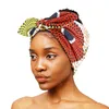 Gorro gorro de caveira estampado africano feminino bandana estilo nó laço estiramento bandana maquiagem acessórios para a cabeça yoga esportes faixa de cabelo acessórios 230712