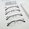 Sprzedaż vintage okularów optycznych bez oprawek soczewki pilot okulary w oprawkach moda biznesowa awangardowe ozdobne okulary 50011U