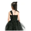 Vestidos para meninas Brilhantes Pretos Vestidos de Festa para Meninas com Trem Tule Fita Laço Renda Vestidos Tutu para Bebês Meninas para Festa de Aniversário Roupas para Bebês MeninasHKD230712