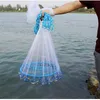 Fishing Accessories Lawaia Handmade Cast Mesh Aluminum or Blue Plastic Ring Folding Mesh Steel Pendant Single Wire Nylon Fish Net 230711