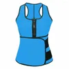 Shapers femininos Sauna Thermo Shaper Zipper Sweat Women Waist Trainer Fashion Gancho e Loop Fasteners Cinto Emagrecedor Colete Neoprene Espartilho