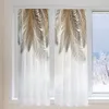 Curtain Sheer Curtains Elegant Rod Pocket Window Vertical Drapes For Home Decoration Bedroom Living Room