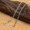 Pendant Necklaces S925 Sterling Silver Vintage Round Buckle Cross Chain Necklace Woman men Thai Silver fashion Close Round Chian Necklace jewelry HKD230712