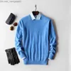 Herrtröjor Cashmere bomullströja Herr Höst Vinter Stickad tröja Hombre Pull Homme Hiver Pullover Herr O-ringad stickad tröja Z230712