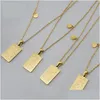Pendant Necklaces Zodiac Constellation Necklace - Stainless Steel Gold For Women And Men Drop Delivery Jewelry Pendants Dhqeo