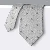 Bow Ties Men's 100 Silk Tie Cravat Jacquard Business Suit NeckerChief Neckwear High Density Waterproof Grey Floral