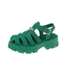 Platform Sandalen Moderne low hiel gesp rond teen geruite ontwerpschoenen gladiator stijl casual dames sandaal voor meisjes schoenen