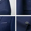 Men's Suits High Quality Men Suit Set Blazers Business 3 Pieces Formal Vest Pants Full Coats 2023 Wedding Elegant Upgrading Materials