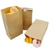 クラフト紙袋スタンドアップドットバッグ子供パーティー誕生日食品紙クラフトシールギフト包装おやつ袋用品 8x13x24cm