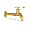 Rubinetti da cucina Rubinetto Bidcock Ottone massiccio Luxury Gold Dragon Bagno Lavatrice Rubinetto Montaggio a parete Piccolo rubinetto dell'acqua Toilette Piscina Rubinetto da giardino x0712