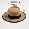 New Straw Hats for Women Summer Fashion Flat Brim Ribbon Beach Sun Hat Outdoor Travel Dress Cap Chapeau Femme