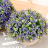 Fiori decorativi Lilla Vaso per piante Simulazione Plastica Bonsai Cemento Fiore Albero Palla Verde Decorazione domestica artificiale