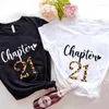 Magliette da donna Top Women Chapter 21 Leopard Graphic T-Shirt Fashion 21th Birthday Party Girls Gift Abbigliamento femminile estetico Harajuku Tee