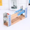 Modellauto aus Druckguss, Holz-Doppeldecker-Brücke, Überführung, Holzeisenbahnschienen, Eisenbahnspielzeug, passend für Markengleise, Lernspielzeug für Kinder, Geschenk 230712