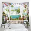 タペストリードームカメラsepyue landscape tapestry wall hanging room decor decor bedroom boho home decoration hippie tapisserie psychedelic print thin print r230714