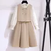 女の子のドレスキッズキッズスクールドレス女の子の服のティーンエイジャープレッピースタイルの子供の衣装ベビー服女の子ベスティドス6 8 10 11 12年hkd230712