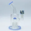 Bong de vidro azul de 8 polegadas e 14 mm cachimbo de água cachimbo de água cachimbo de água com tigela de lagarto com banger de quartzo grátis