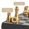 Chess Games Portable Travel Magnetic Plastic Chess Board Folded Table Games Set Durable International Chess Game Set Kids Educational Toys 230711