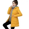 Gabardina para mujer Bonito invierno Mujer con capucha Cálido Tallas grandes Chaqueta acolchada de algodón suelta Mujer Parka larga Ropa de abrigo para mujer Abrigo básico informal