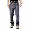 Pantaloni da uomo Pantaloni tattici da uomo Tasca multipla Elasticità Pantaloni tattici militari 2023 Nuovi uomini Slim Pantaloni cargo militari impermeabili all'aperto J230712