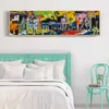 Abstracte Stad Landschap Wall Art Canvas Prints Moderne Pop Muur Graffiti Art Schilderijen Decoratieve Foto's Voor Woonkamer Decor L230704