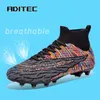 Chaussures de sécurité chuteiras society professional Unisex Soccer Long Spikes HG TF Cheville Football Bottes Outdoor Grass Cleats futsal 230711