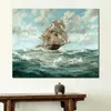 High Quality Over the Crest the Lightning Montague Dawson Painting Marine Landscapes Canvas Art for Reading Room