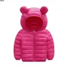 Jackets Kids Light Down Coats Cute Baby Girls Winter Clothes with Ear Hoodie Spring Girl Jacket Toddler Children Clothing for Boys Coat 230711