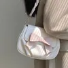 Abendtaschen HAEX Elegante weiche Bolso Mujer Koreanischer Stil Feste Bogenknoten Umhängetaschen Vintage Prägnante Damentasche Trend Sac A Main Femme 230712