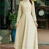 Abito in stile cinese Vietnam Cheongsam Tradizione Abito cinese Primavera Ao dai3534