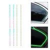 Embellecedor de moldura reflectante para coche, 4 Uds., decoración de carrocería de motocicleta, pegatina de línea, tira luminosa de seguridad nocturna, accesorios de decoración para coche