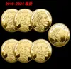Arts and Crafts Years of Commemorative coin Gold plated coin commemorative medals