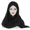 Odzież etniczna Muzułmanin Instand Szal Hidżab Szalik Islamska chustka na głowę Jednoczęściowy hidżab Czapka z kapturem Chusta na głowę Zwykły Turban Pełna okładka Kraciaste krzyże