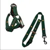 Collare per cani con ricamo verde moda Piccola ape Corda per trazione a catena per cani Cinghia per cani regolabile Cinghia per il petto Corda per camminare