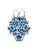 Kleding Sets Baby Meisjes Een Stuk Bikini Luipaard Print Strik Mouwloze Jumpsuits 3 Kleuren Outfits