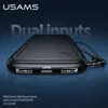 USAMS Power Bank 10000MAH Портативный внешний аккумуляторный зарядный заряд цифровой дисплей PowerBank для Xiaomi Huawei iPhone 12 Pro Max 11 8 L230712