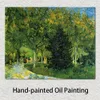 Pinturas a óleo pintadas à mão da arte da lona da avenida de Vincent Van Gogh no parque 1888 arte da paisagem do jardim para a decoração do restaurante