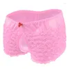 Underpants Sexy Men Ruffled Lace Girly Briefs Sissy Feminization Underwear U Convex Pouch Lingerie Breathable Intimate Panties