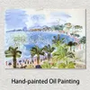 Large Landscapes Oil Paintings Raoul Dufy La Promenade Des Anglais Modern Art Canvas Picture for Wall Decor Hand Painted Frameless